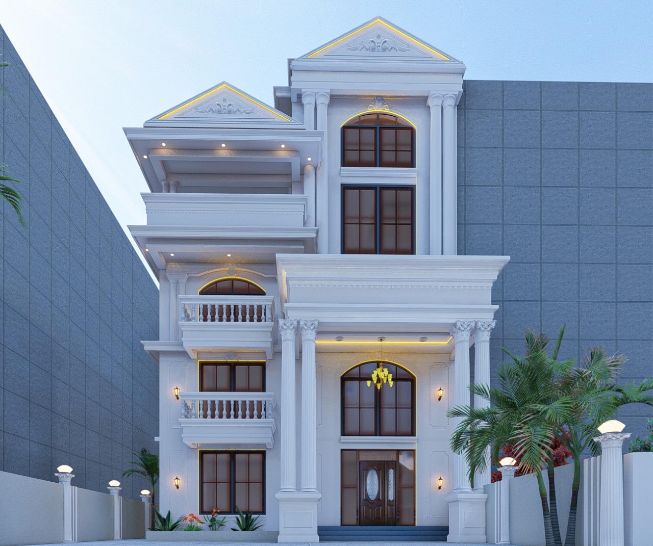 Neoclassical Villa Facade
