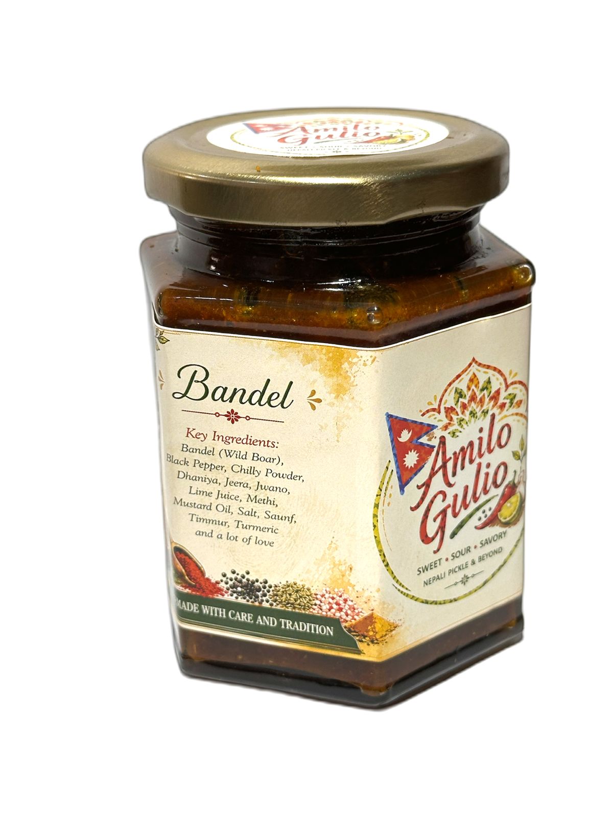 Bandel (Wild Boar) Ko Mittho Twakka Achaar (230 gm Hexa Jar)
