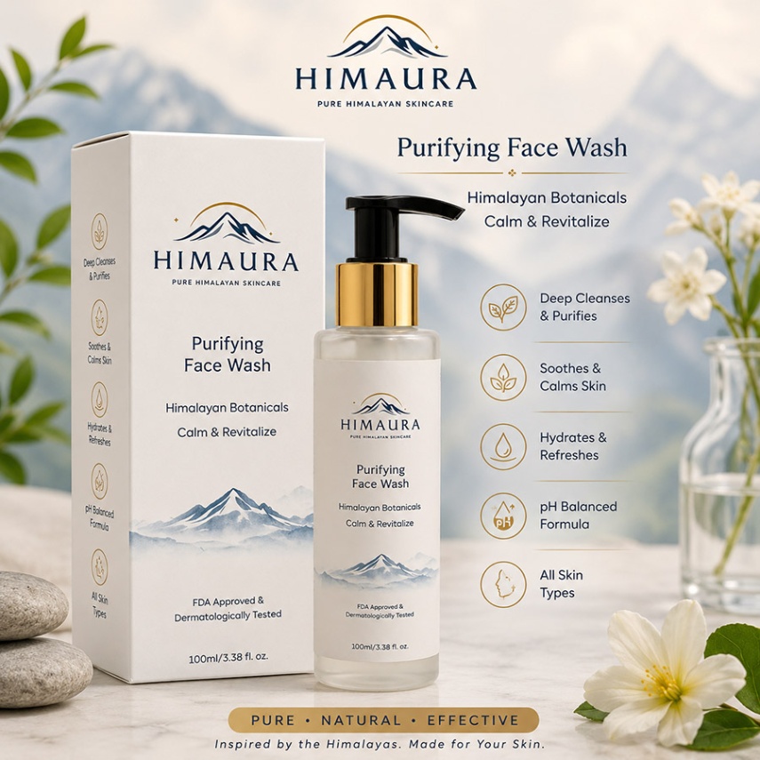 HIMAURA - Purifying Face Wash