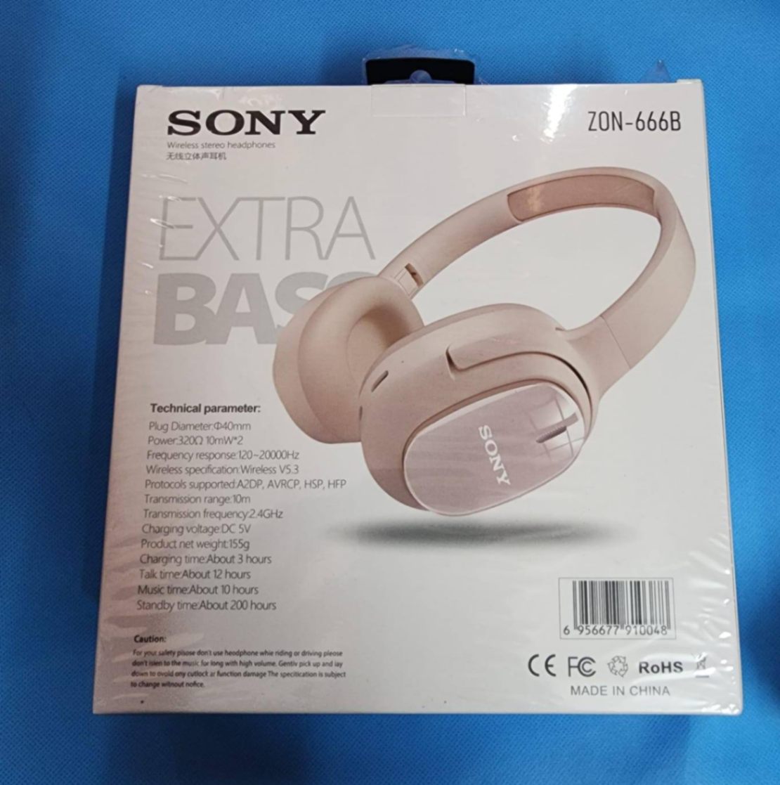 SONY Wireless stereo headphones ZON-666B view 1