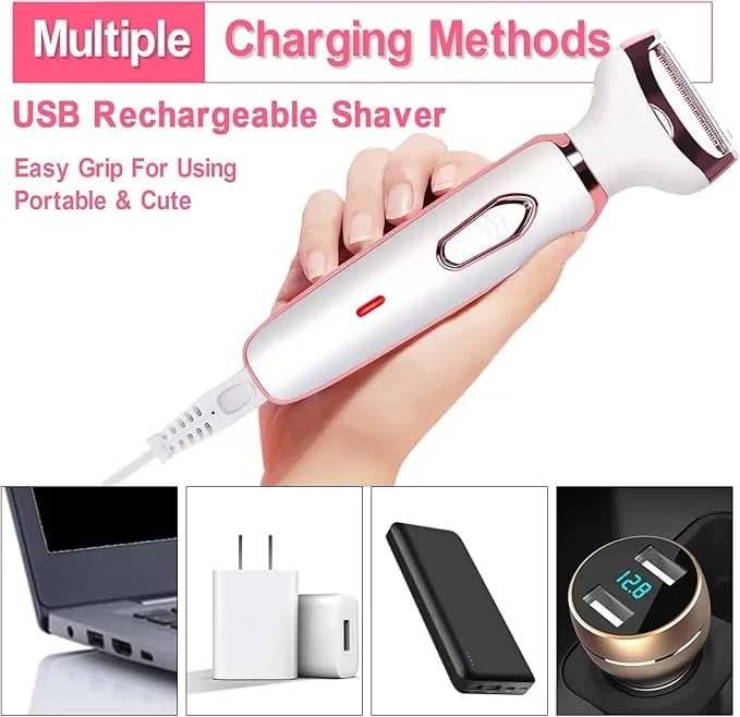 4In1 Electric Razor For Women Painless Hair Removal Epilator Face Body view 2
