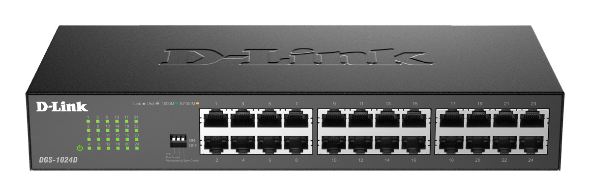 D-Link 24-port 10/100 Desktop Switch (DES-1024D) view 2