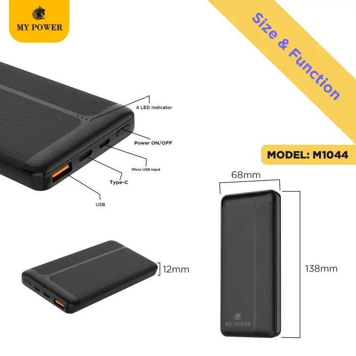 My Power 10000mah Power Bank m1044, Fast Charging Power Bank view 3