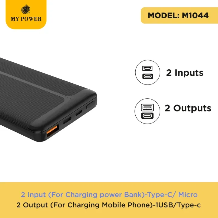 My Power 10000mah Power Bank m1044, Fast Charging Power Bank view 2