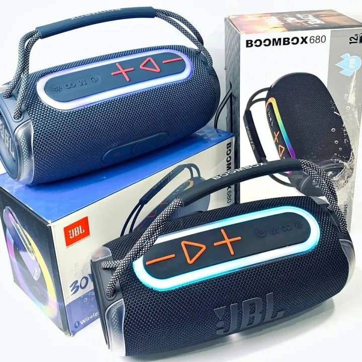 Boombox 680 Bluetooth Speaker RGB Led Light Powerful Bass Clear Sound Quality 4-6 Hours Playtime view 6