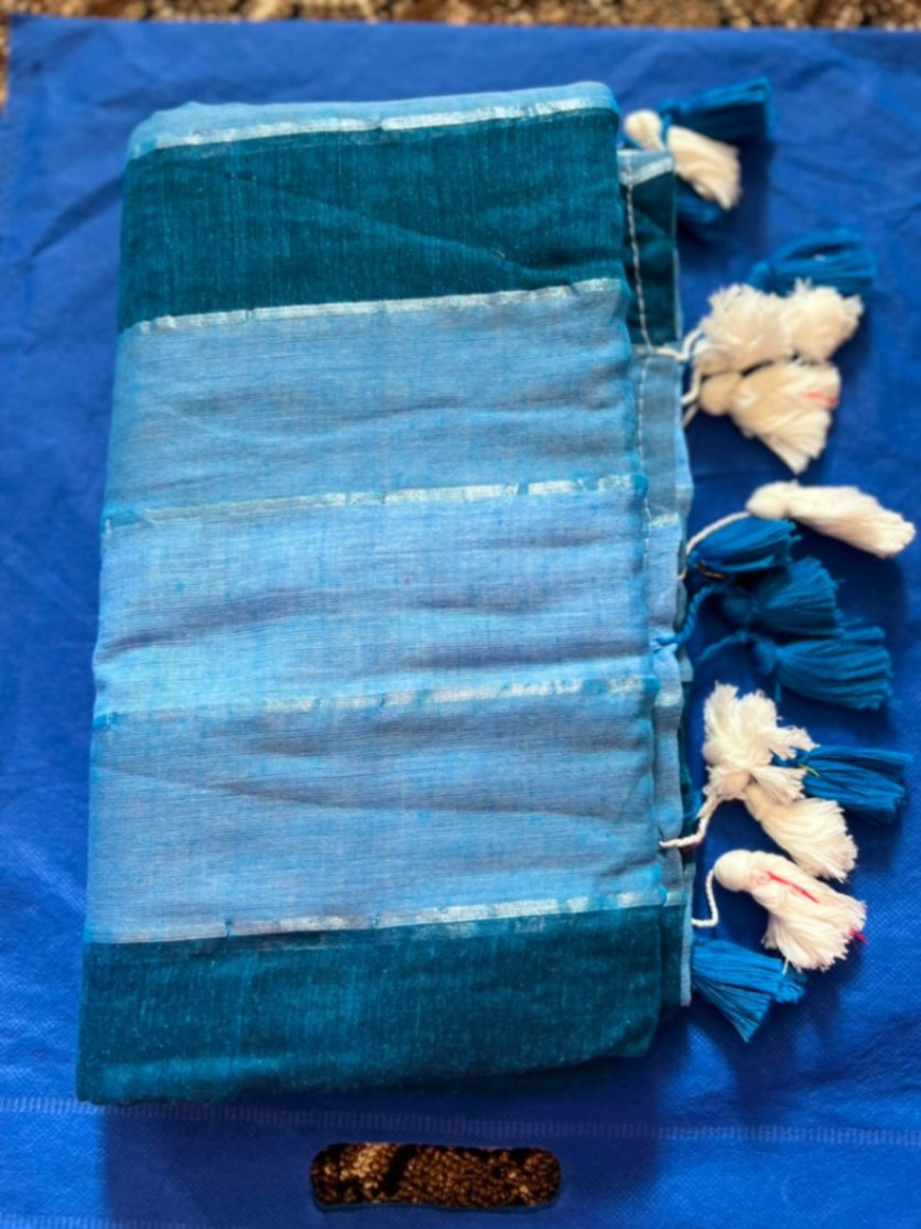 Mul Cotton Rainbow Sari with Blouse view 4