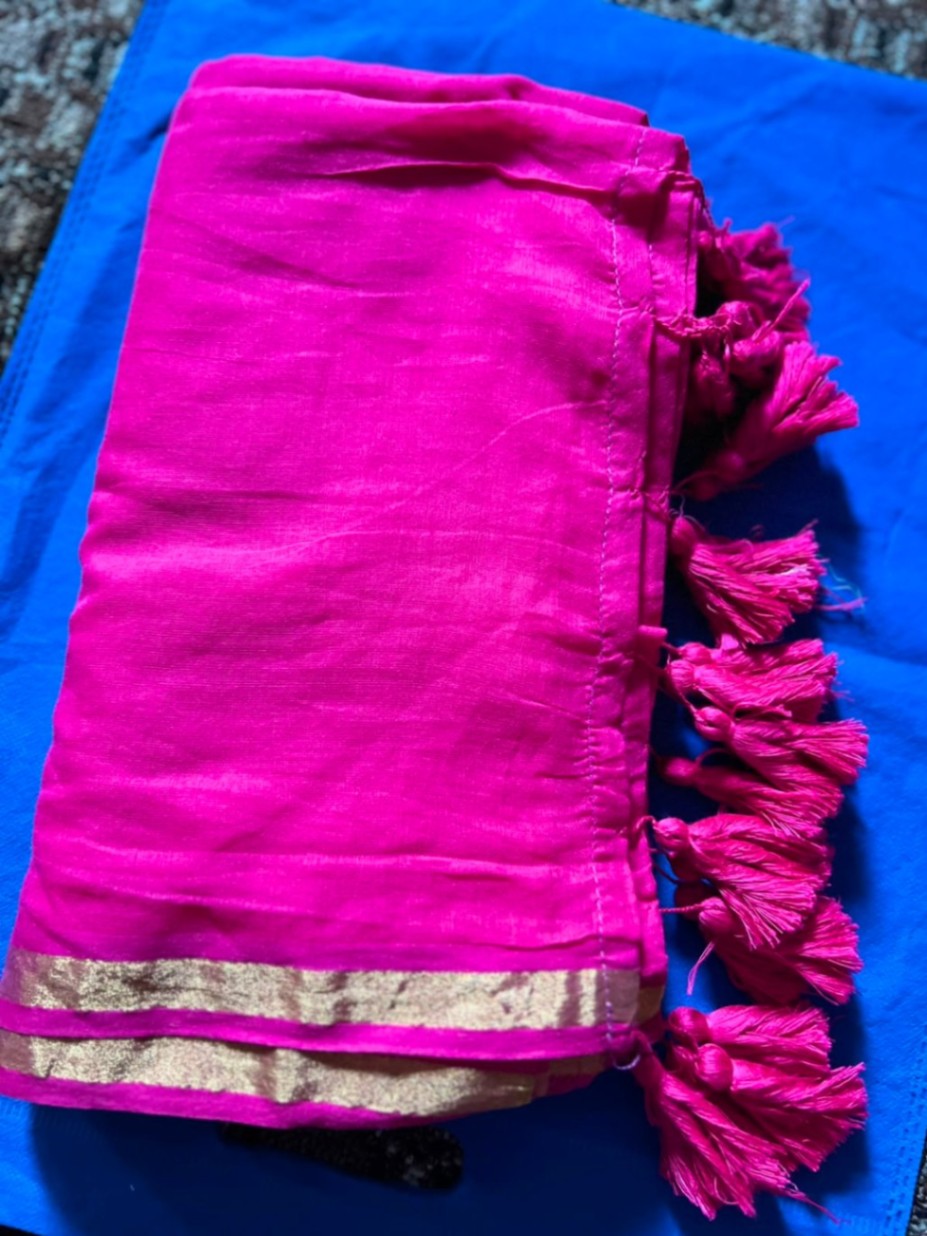 Mul Cotton Double Color Sari view 2