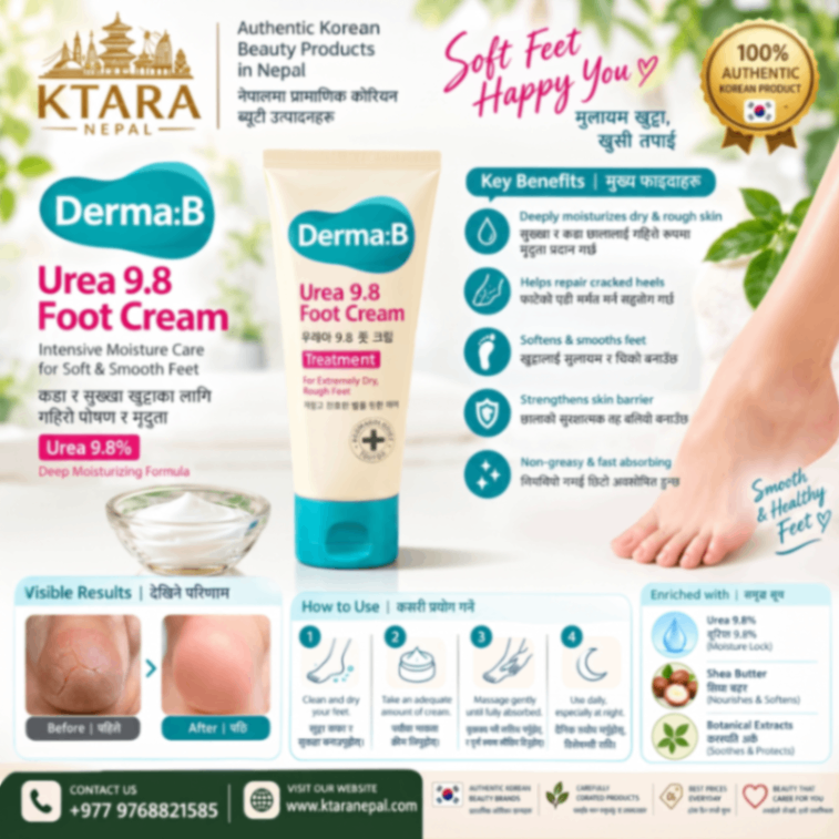 [DERMA: B] UREA 9.8 FOOT CREAM 80ML view 2