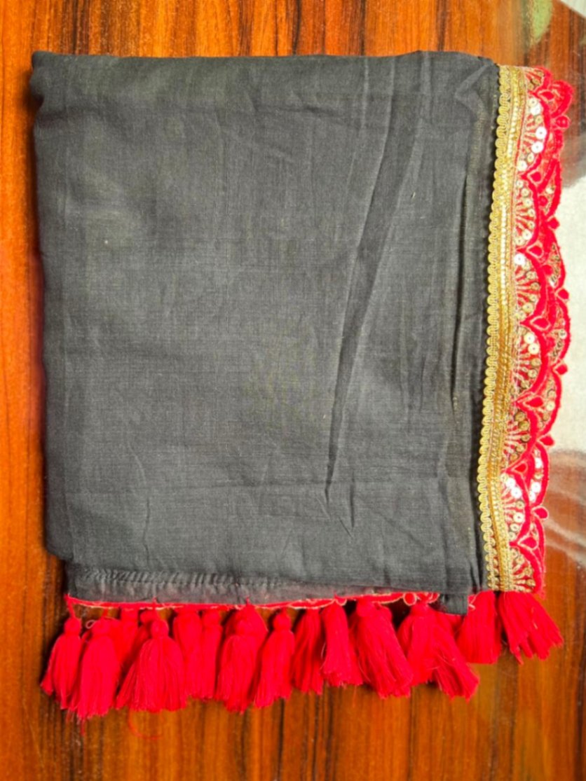 Mul Cotton Sari with less view 2