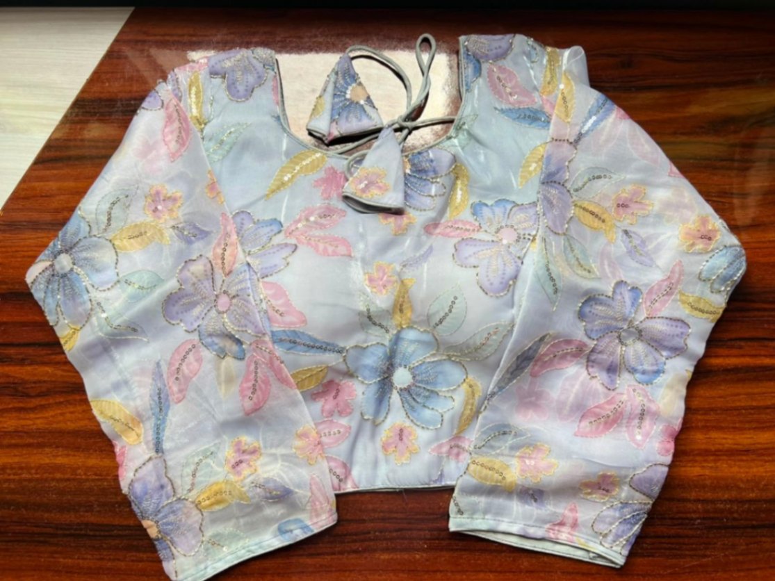 Organza silk blouse view 1
