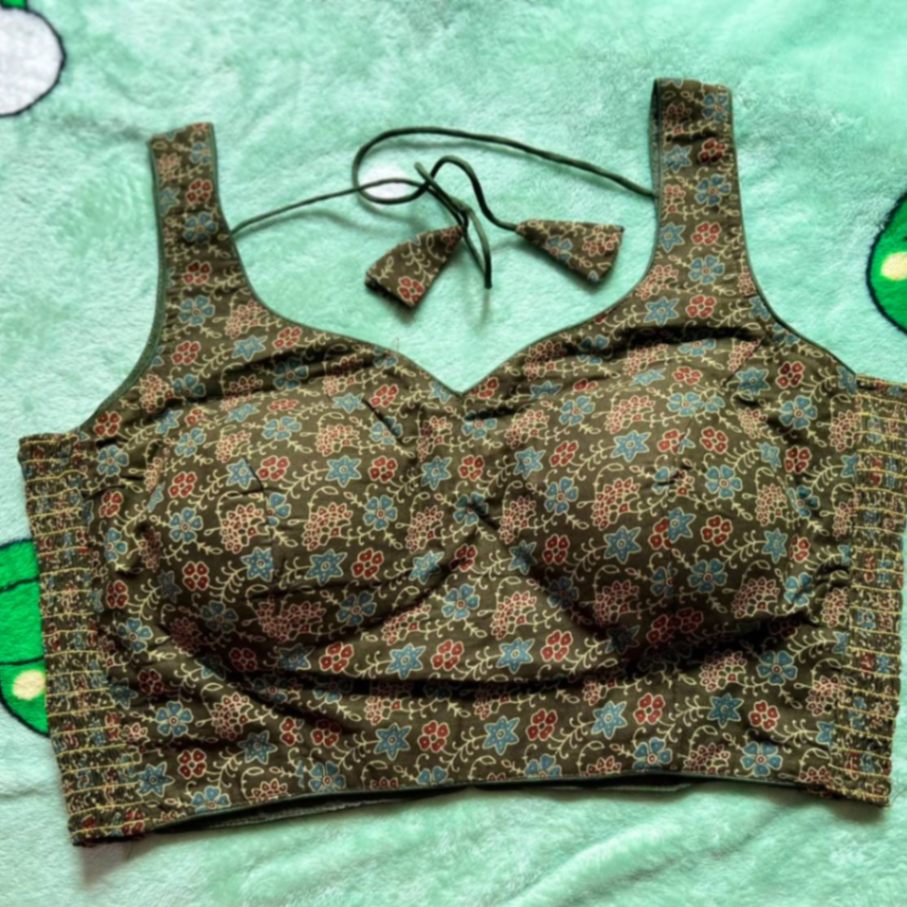 Ajrakh Print Cotton Blouse view 3