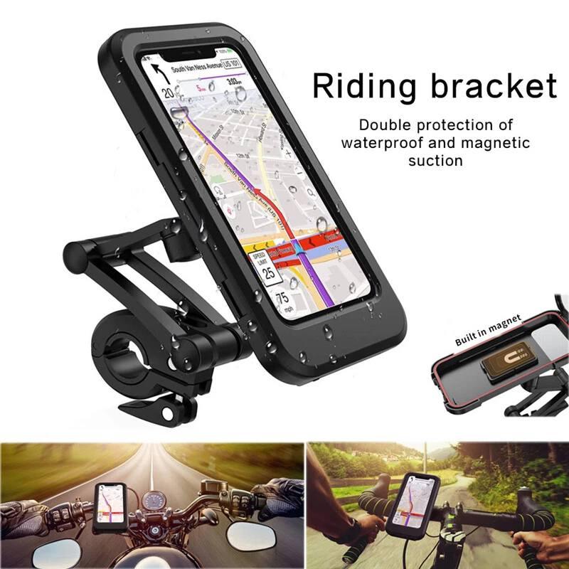 Waterproof Case Motorcycle Mobile Cellphone Stand Phone Holder view 5