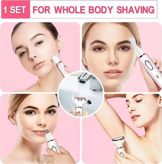 4In1 Electric Razor For Women Painless Hair Removal Epilator Face Body view 4
