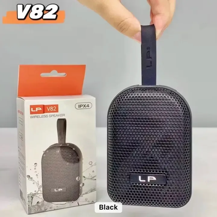 Wireless Blue-tooth IPX4- LP V82 Speaker Portable Active USB TF BT Stereo Bass Sound Circular mini Speaker With FM Radio view 3
