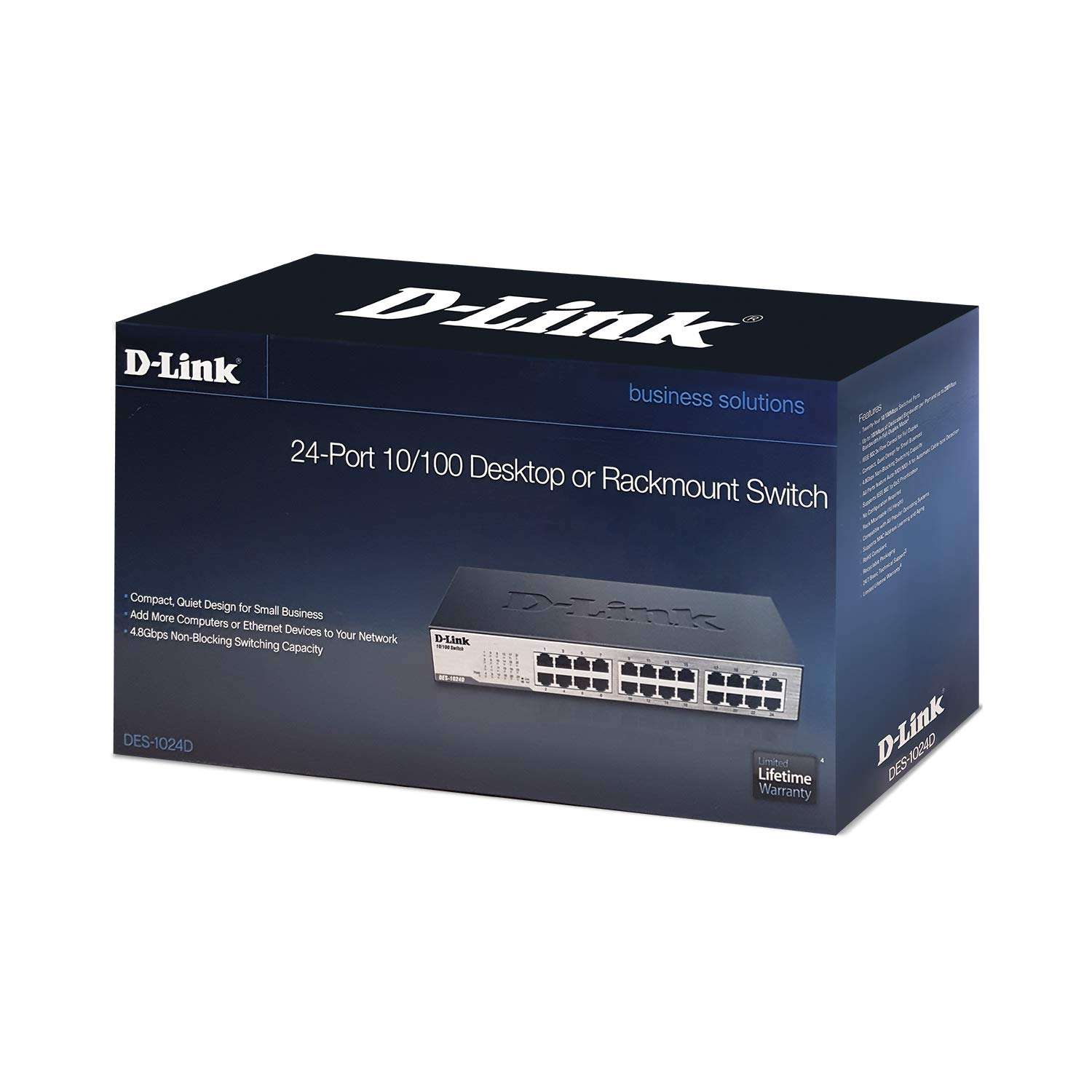 D-Link 24-port 10/100 Desktop Switch (DES-1024D) view 1