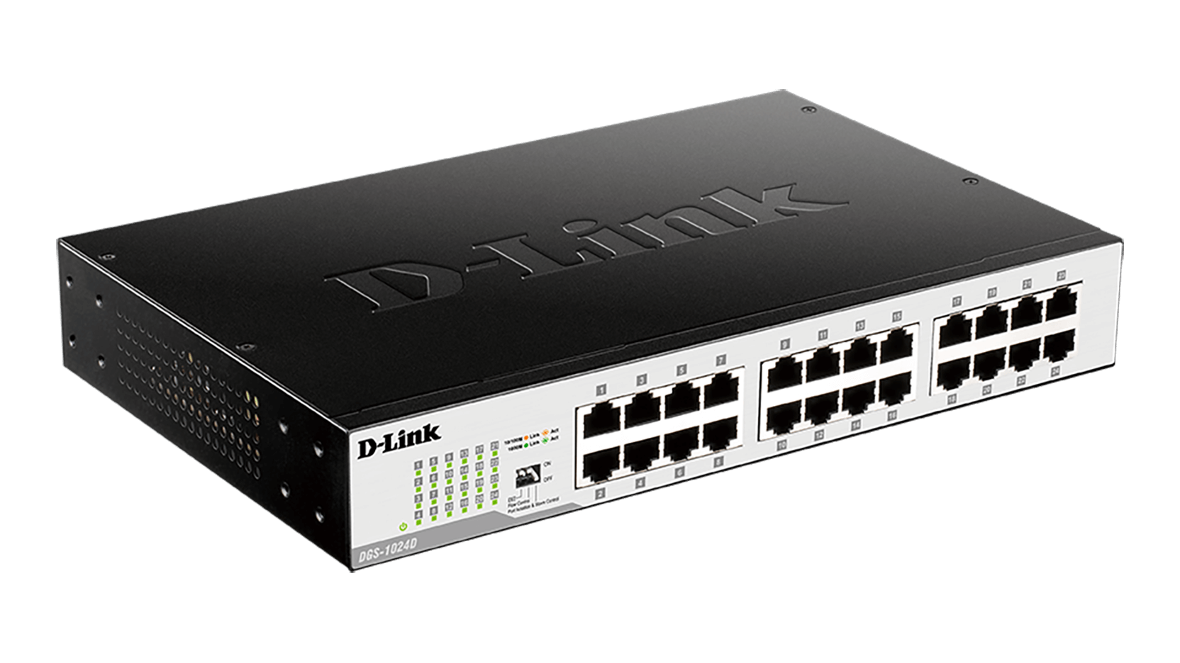 D-Link 24-port 10/100 Desktop Switch (DES-1024D) view 3