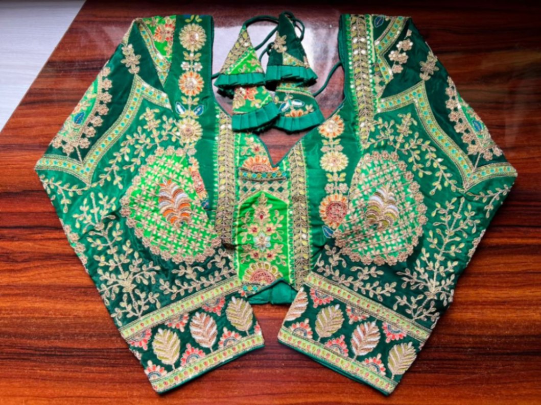 Viscose crepe pojisan blouse view 2
