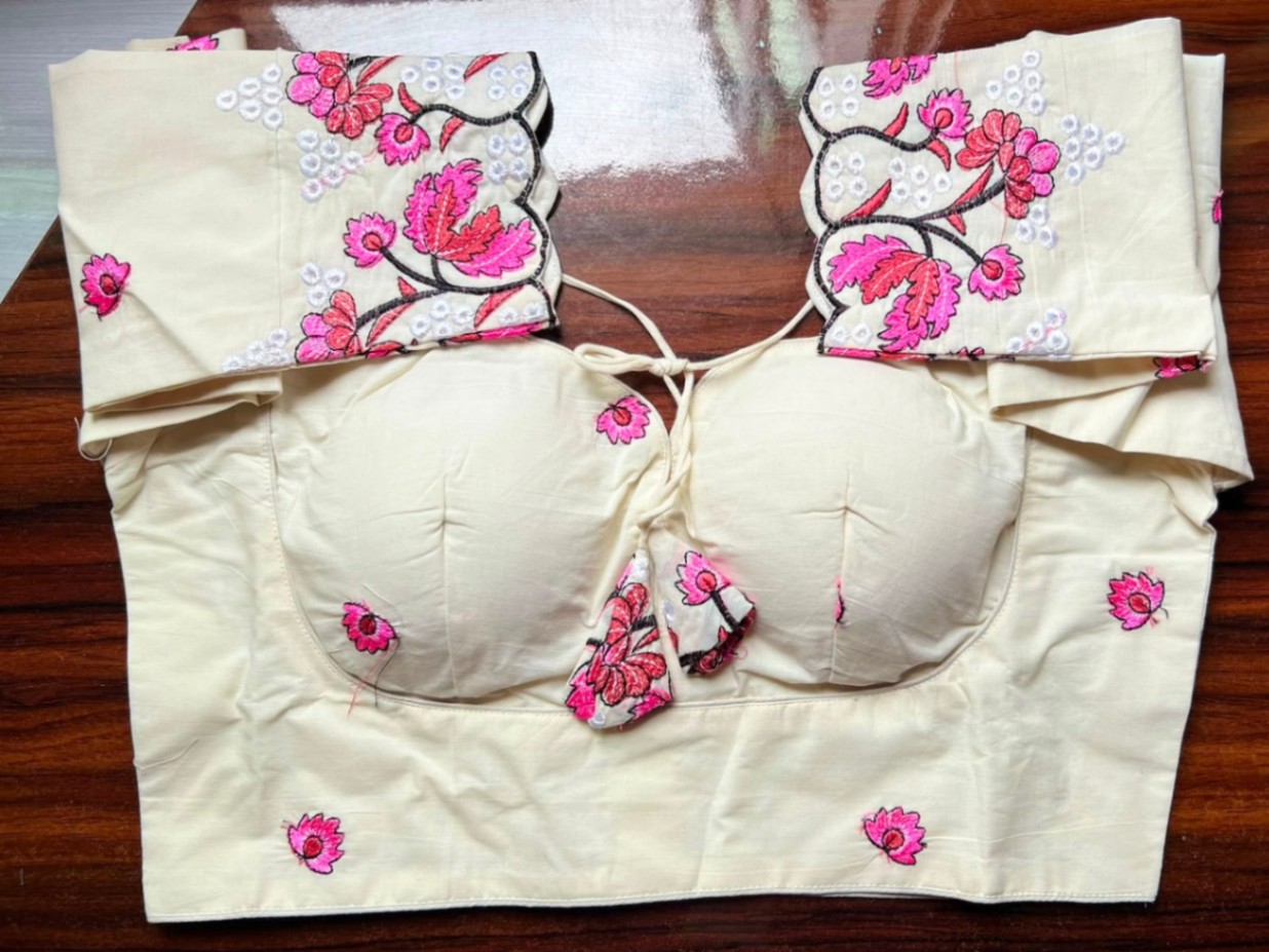 Khaddi Embroidery Full Sleeve Blouse view 3