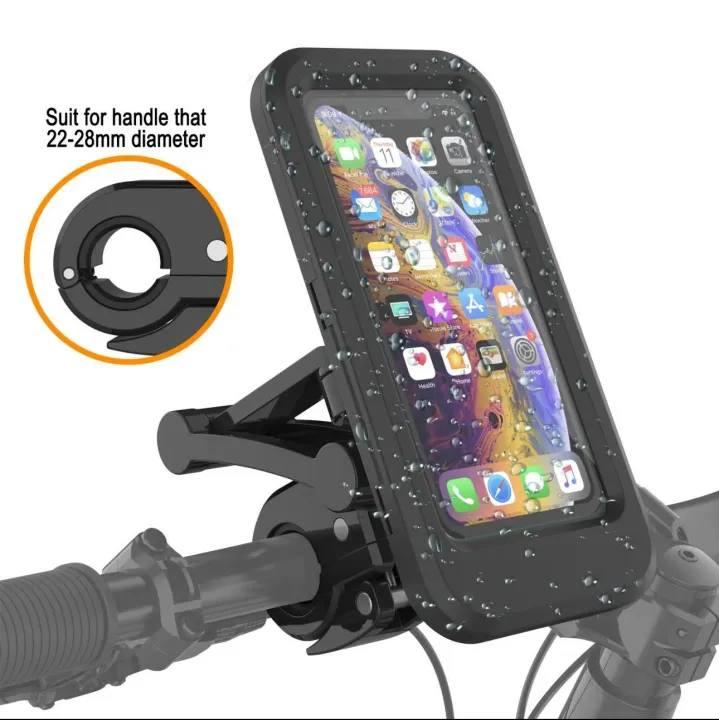 Waterproof Case Motorcycle Mobile Cellphone Stand Phone Holder view 2