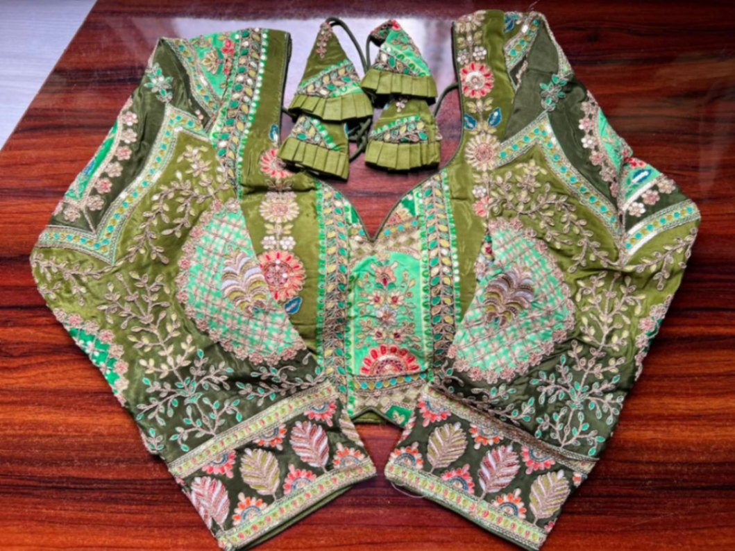 Viscose crepe pojisan blouse view 1