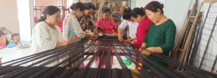 Weaving New Futures: Fifteen Home-Based Women Master the Art of Dhaka in Bungamati
